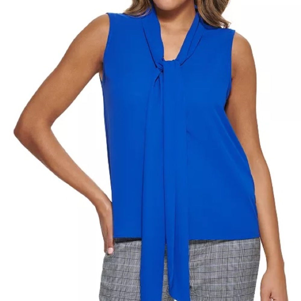Calvin Klein Royal Blue Sleeveless Blouse